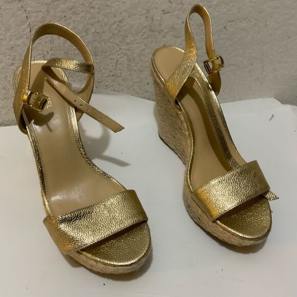 Michael Kors Wedges espadrille Gold 8.5 M - Picture 1 of 10